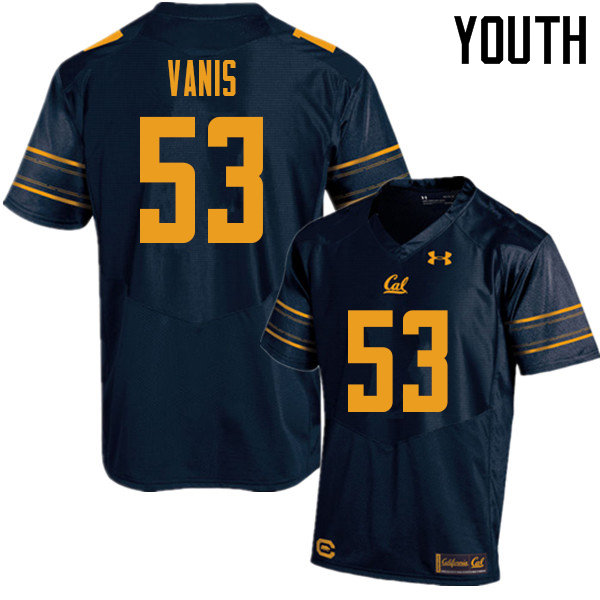 Youth #53 Tommy Vanis Cal Bears UA College Football Jerseys Sale-Navy